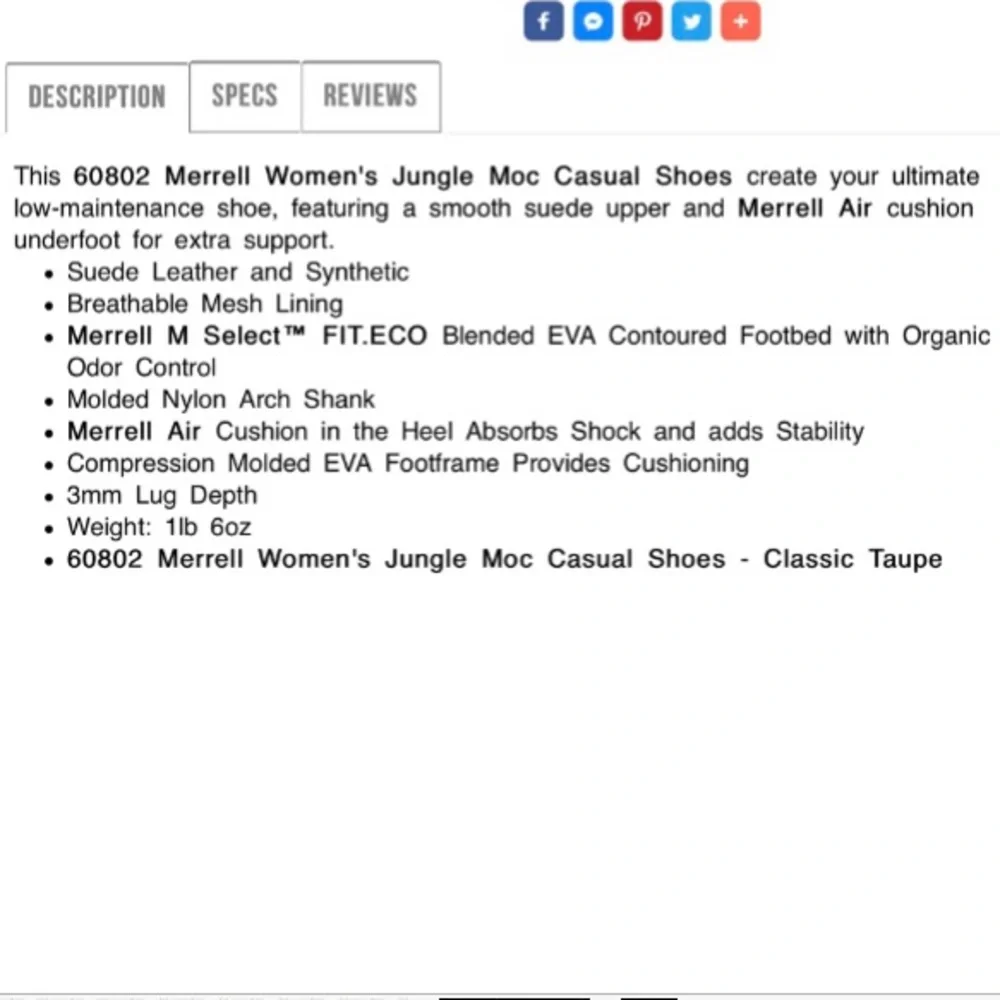 Merrell Jungle Moc Suede Leather Casual Women’s Shoes - 6 - Picture 14 of 17